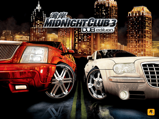 Midnight Club 3 Dub Edition title screen for Xbox